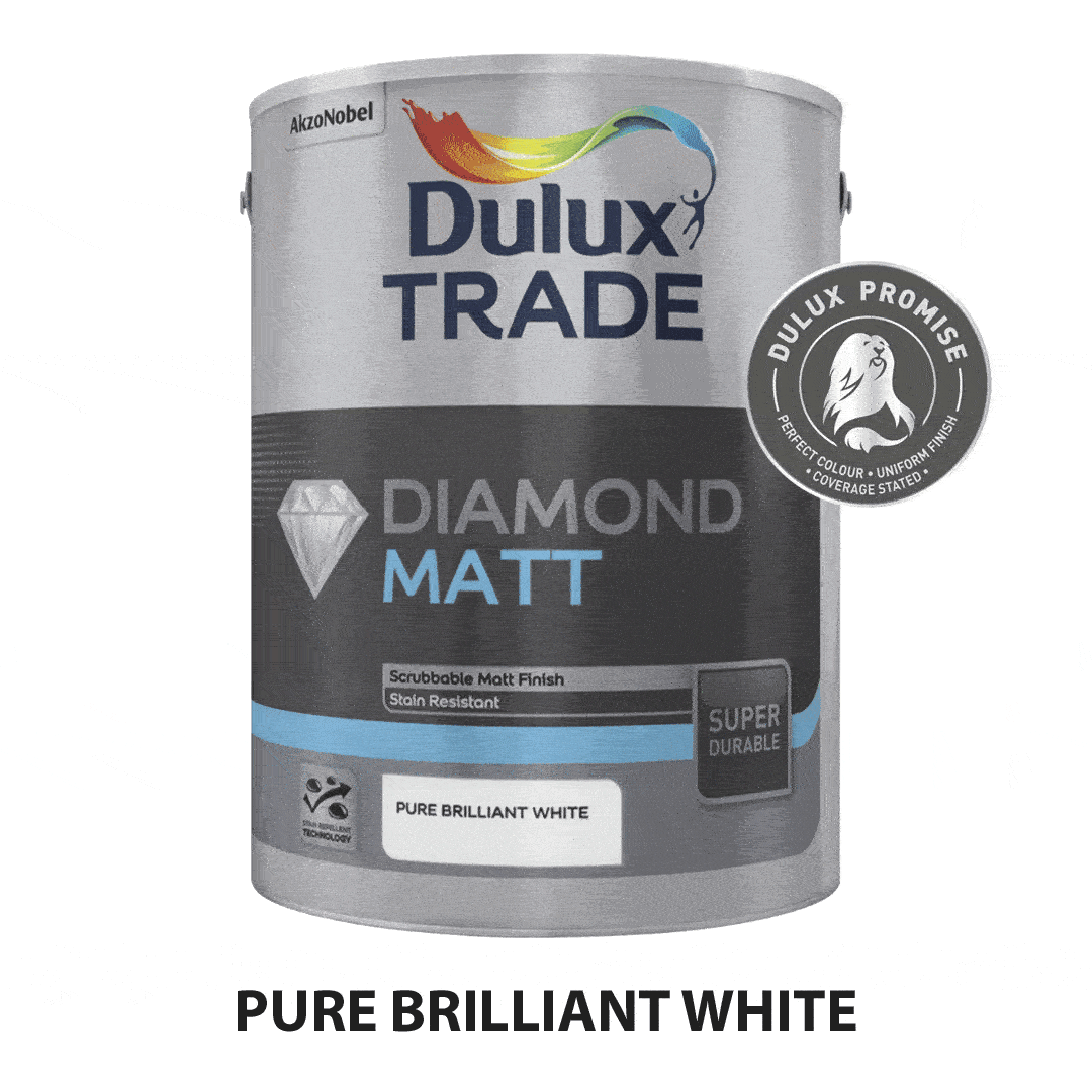 Dulux Pure Brilliant White Matt Emulsion Dulux Trade Paint