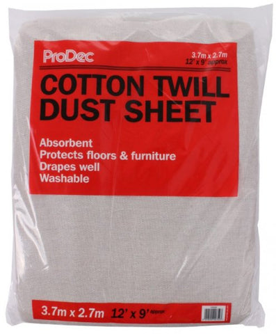 Prodec 12' x 9' Cotton Twill Dust Sheet