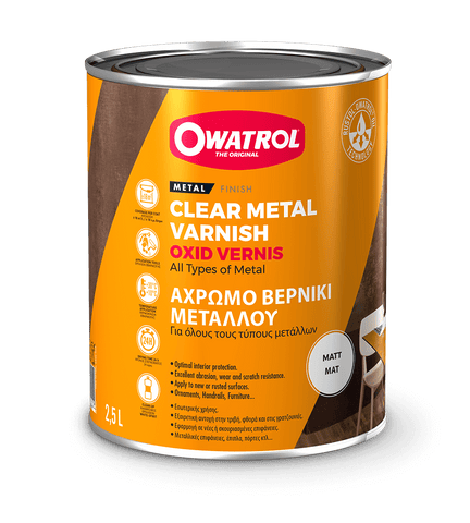 Owatrol Oxid Vernis single pack clear varnish, for use on new or oxidised metals