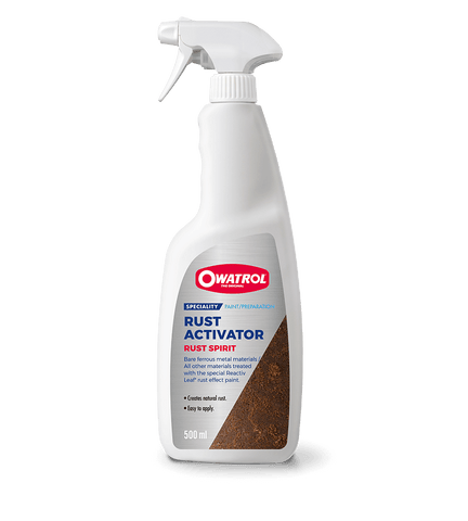 Owatrol Rust Spirit Natural rust activator for creating decorative rust effects.