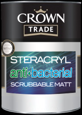 Crown Trade Steracryl Anti Bacterial Scrubbable Matt