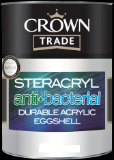 Crown Trade Steracryl Anti Bacterial Durable Acrylic Eggshell - 5L